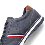 Angelo Ricci™ Designer Leather Casual Lace-Up Sneakers