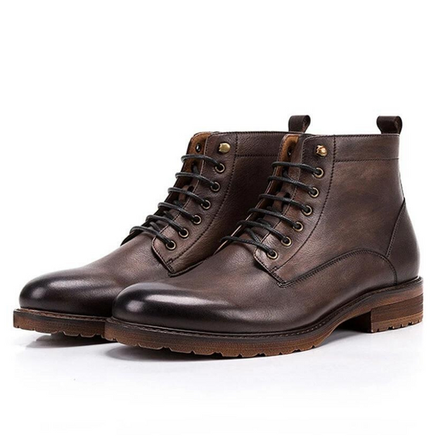 Angelo Ricci™ Genuine Leather Vintage Chelsea Boots