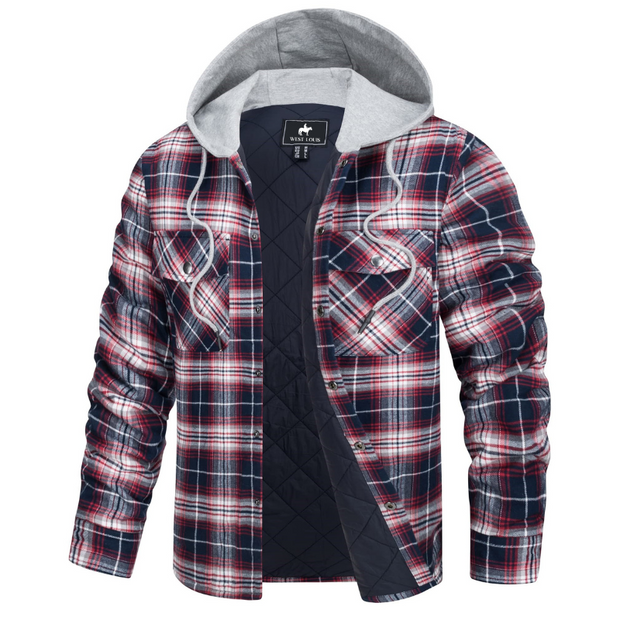 Angelo Ricci™ Lumberjack Cotton Flannel Hooded Jacket