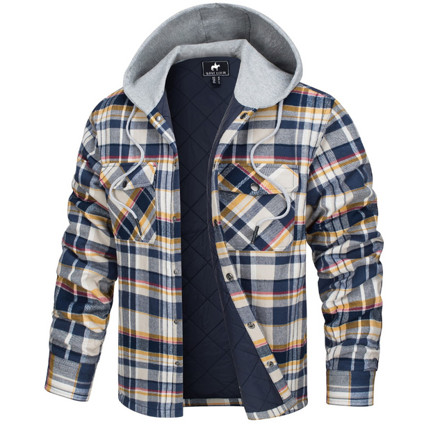 Angelo Ricci™ Lumberjack Cotton Flannel Hooded Jacket