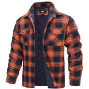 Angelo Ricci™ Autumn Cotton Quilted Lined Flannel Shirt Jacket