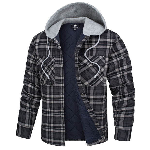 Angelo Ricci™ Lumberjack Cotton Flannel Hooded Jacket