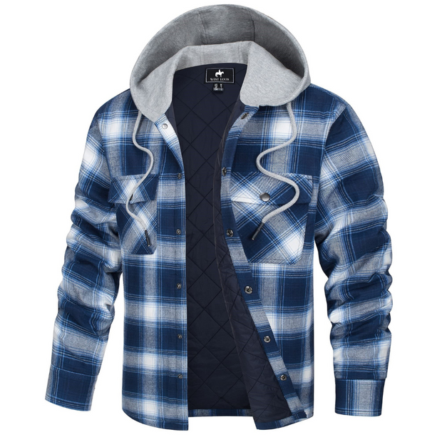 Angelo Ricci™ Lumberjack Cotton Flannel Hooded Jacket