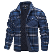 Angelo Ricci™ Autumn Cotton Quilted Lined Flannel Shirt Jacket