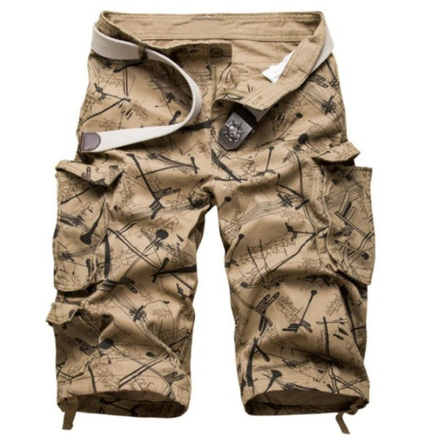 Angelo Ricci™ Cotton Camouflage Cargo Shorts