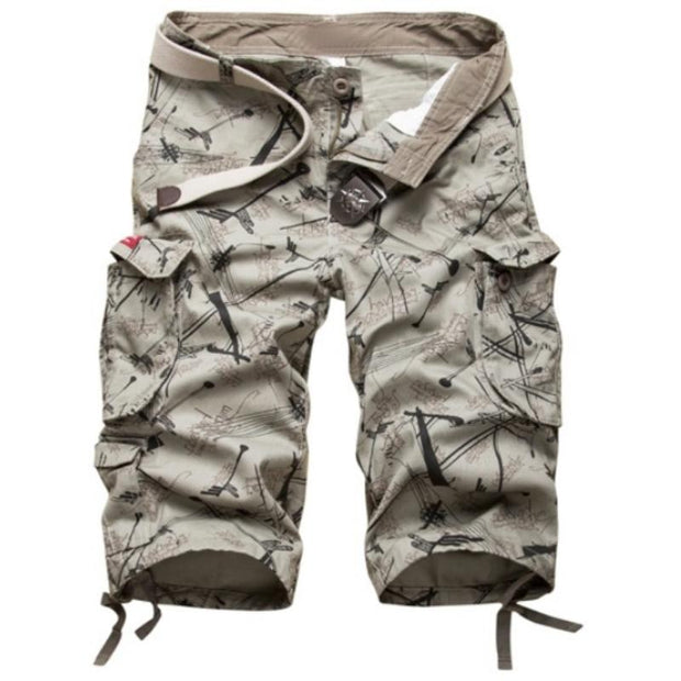 Angelo Ricci™ Cotton Camouflage Cargo Shorts