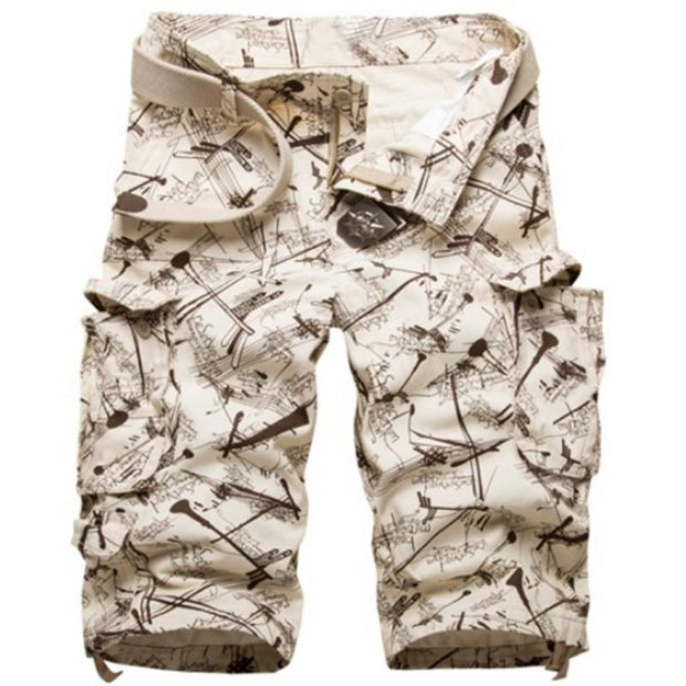 Angelo Ricci™ Cotton Camouflage Cargo Shorts