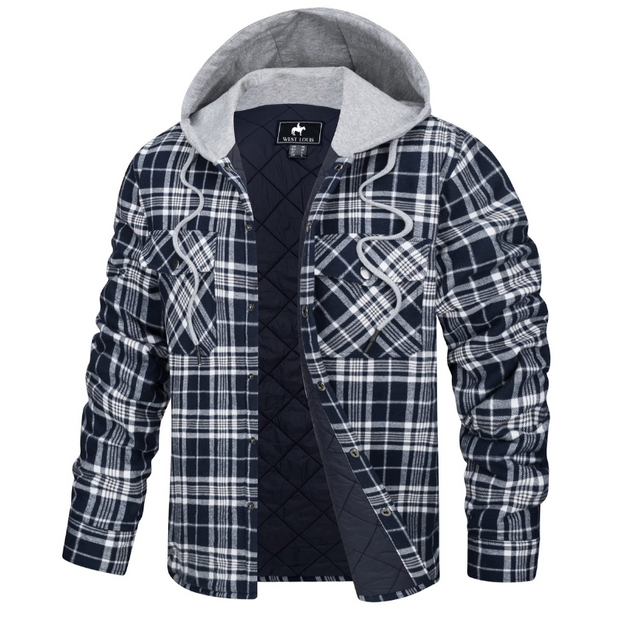 Angelo Ricci™ Lumberjack Cotton Flannel Hooded Jacket