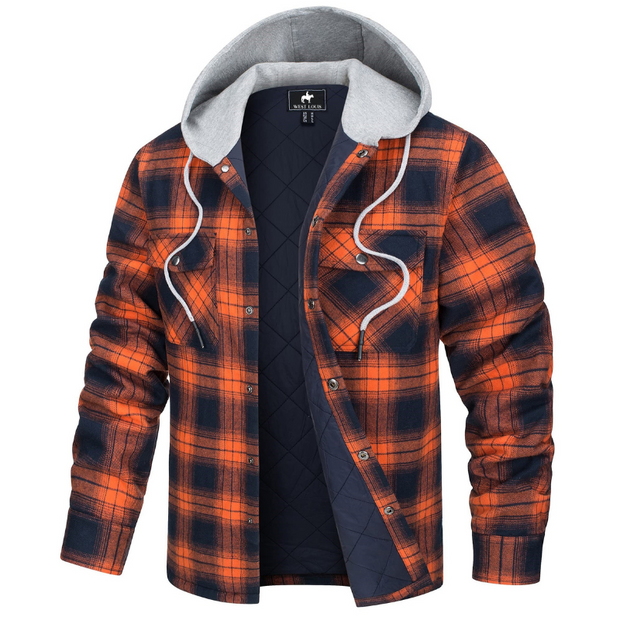 Angelo Ricci™ Lumberjack Cotton Flannel Hooded Jacket