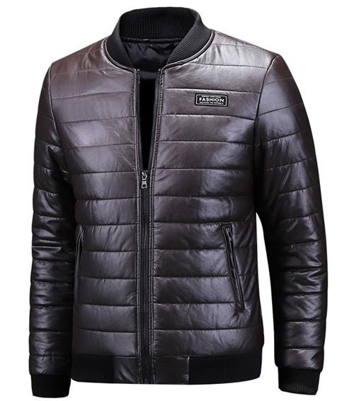 Angelo Ricci™ Designer Winter Warm Leather Jacket