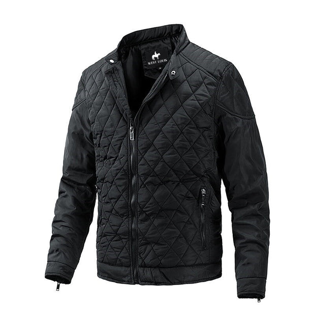 Angelo Ricci™ Solid Windproof Outwear Bomber Jacket