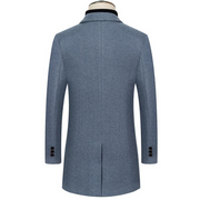 Angelo Ricci™ Single-Breasted Woolen Business Casual Trench Coat