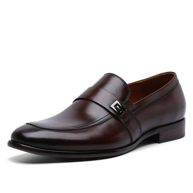 Angelo Ricci™ Formal Elegant Genuine Leather Shoes With Decorative