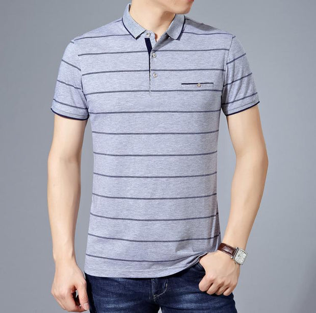 Angelo Ricci™ Cotton Fashion Striped Polo