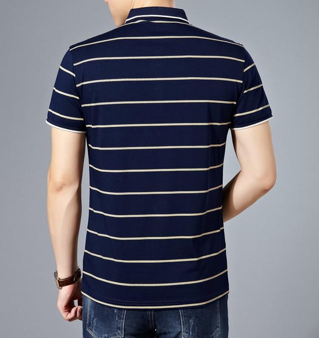 Angelo Ricci™ Cotton Fashion Striped Polo