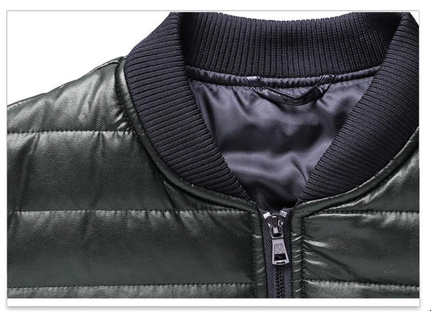 Angelo Ricci™ Designer Winter Warm Leather Jacket