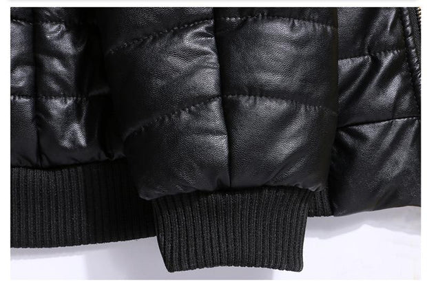 Angelo Ricci™ Designer Winter Warm Leather Jacket