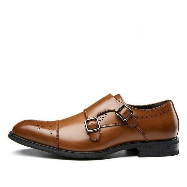 Angelo Ricci™ Genuine Leather British Design Double Buckle Oxfords