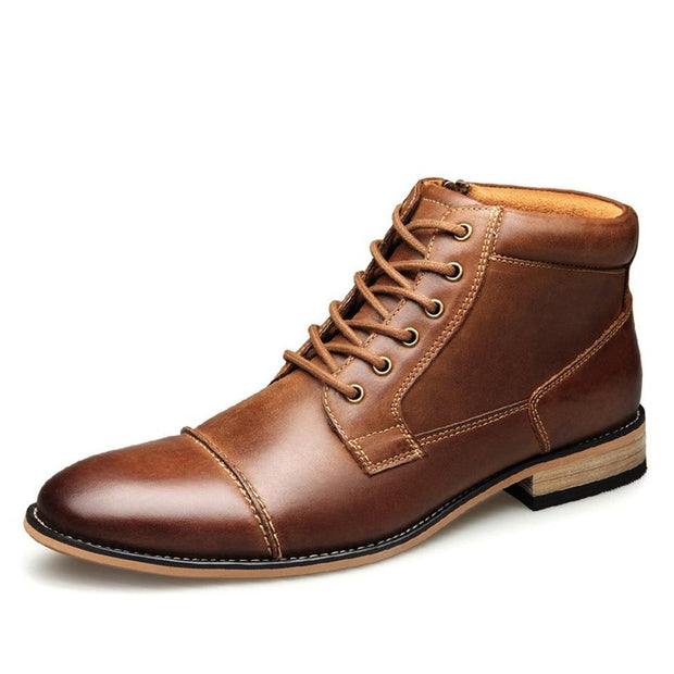 Angelo Ricci™ Classic Cow Side Zipper Leather Boots