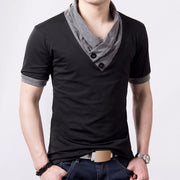 Angelo Ricci™ Short Sleeve V Neck Button Tee