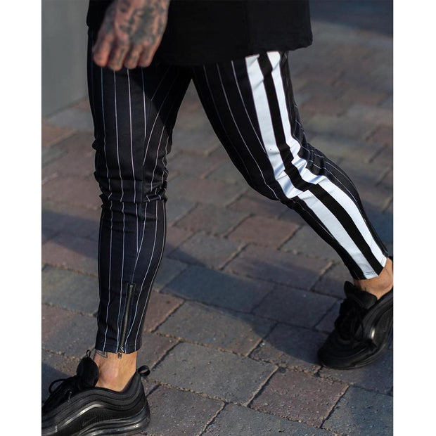 Angelo Ricci™ Style Striped Pencil Joggers