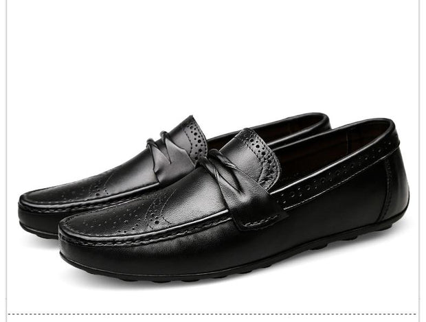 Angelo Ricci™ Craved Leather Moccasins