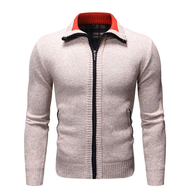 Angelo Ricci™ Style Zippered Plain Sweater