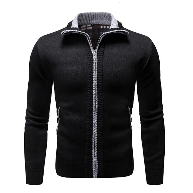 Angelo Ricci™ Style Zippered Plain Sweater