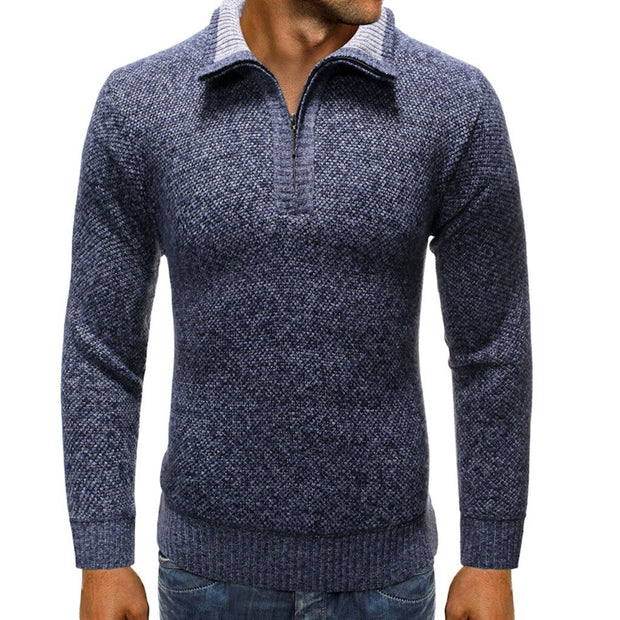 Angelo Ricci™ Knitted Neck Zipper Sweater