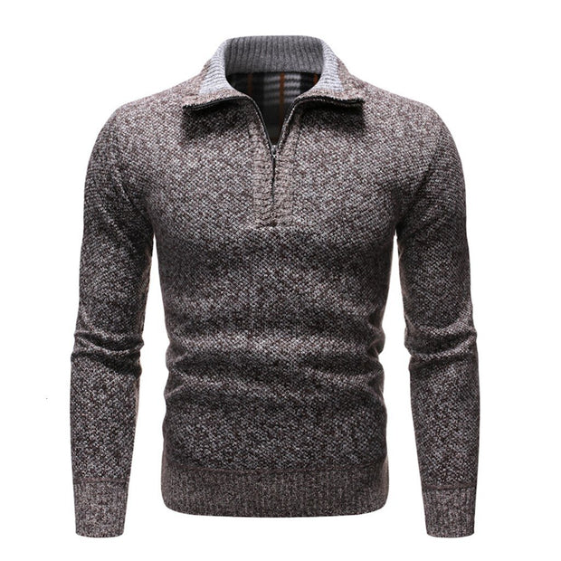 Angelo Ricci™ Knitted Neck Zipper Sweater