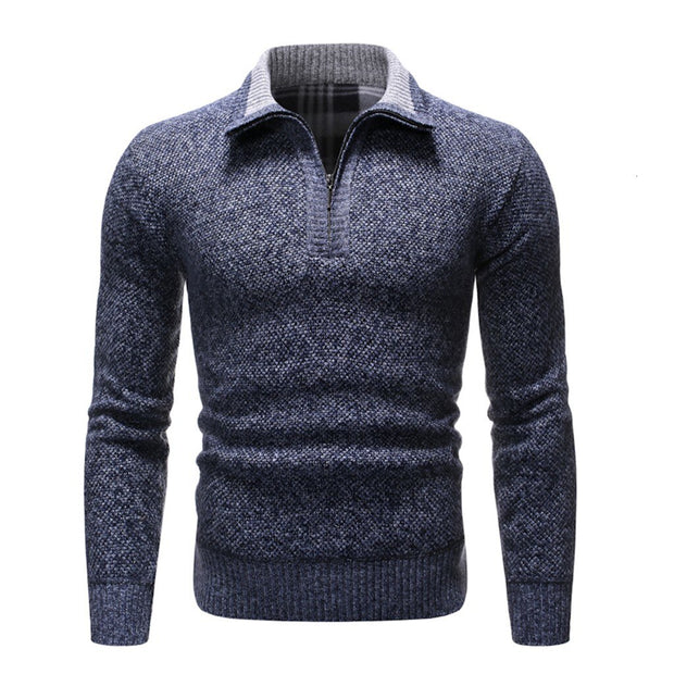 Angelo Ricci™ Knitted Neck Zipper Sweater