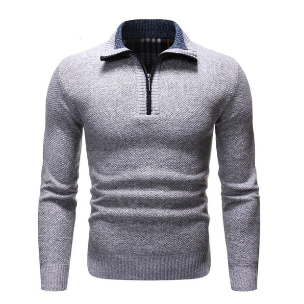 Angelo Ricci™ Knitted Neck Zipper Sweater