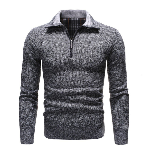 Angelo Ricci™ Knitted Neck Zipper Sweater