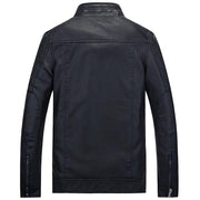 Angelo Ricci™ PU Pocket Zipper Leather Jacket