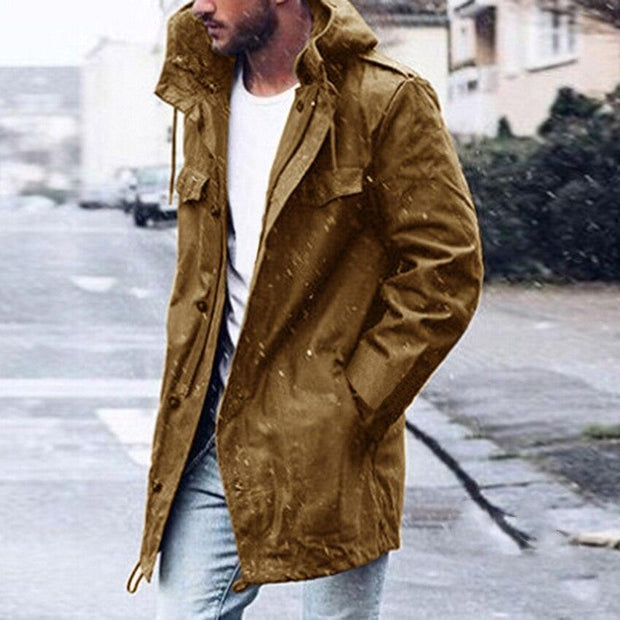 Angelo Ricci™ Windbreaker Trench Stylish Coat