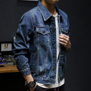 Angelo Ricci™ Street Style Slick Denim Jacket