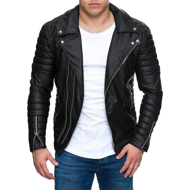 Angelo Ricci™ Classic Motorcycle Leather Jacket