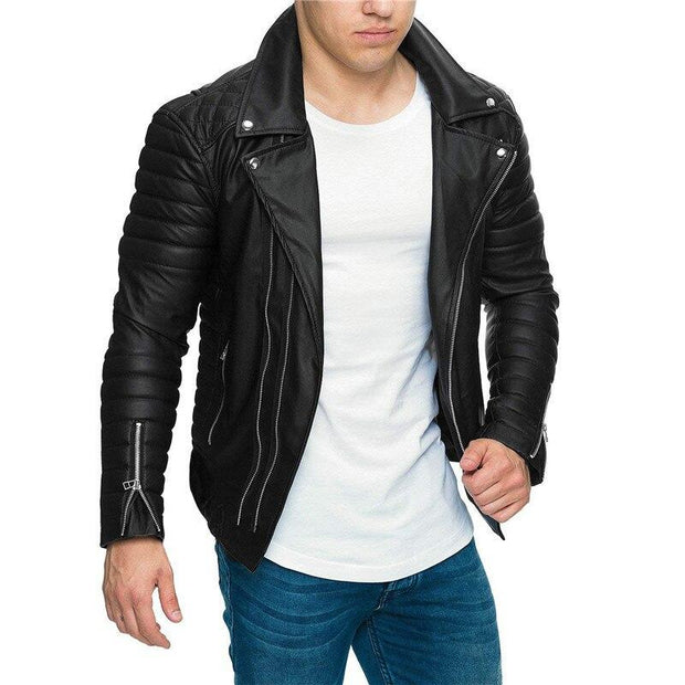 Angelo Ricci™ Classic Motorcycle Leather Jacket