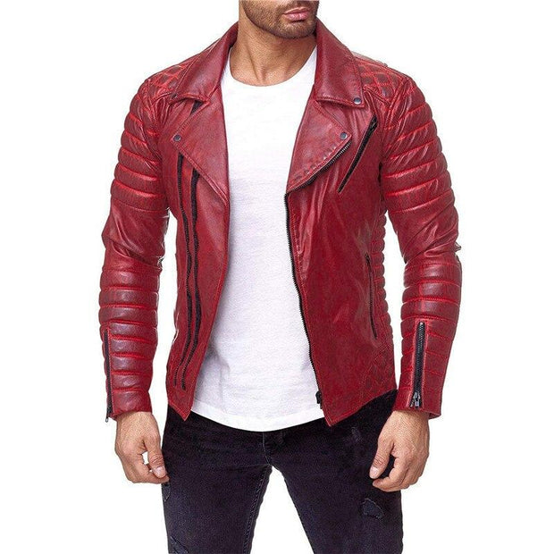 Angelo Ricci™ Classic Motorcycle Leather Jacket