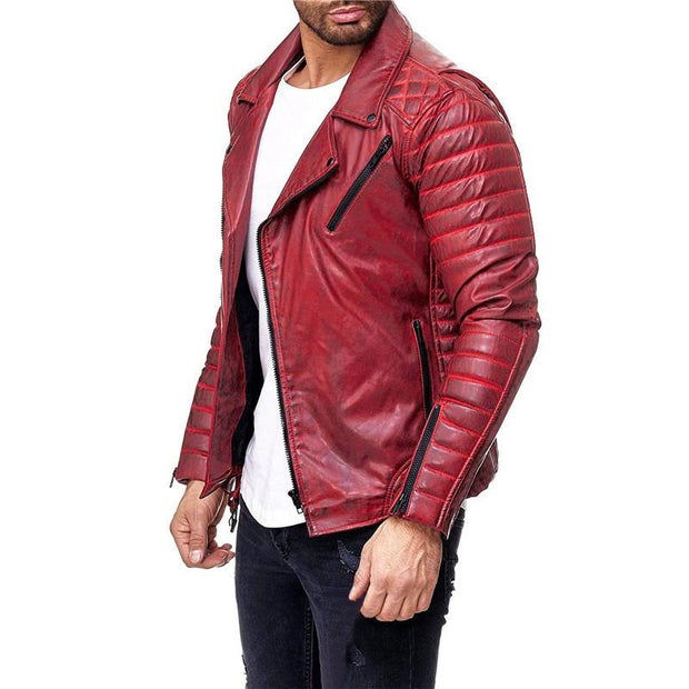 Angelo Ricci™ Classic Motorcycle Leather Jacket