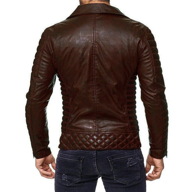 Angelo Ricci™ Classic Motorcycle Leather Jacket