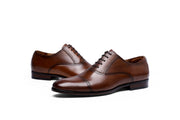 Angelo Ricci™ Retro Bullock Leather Oxford Shoes