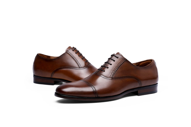 Angelo Ricci™ Retro Bullock Leather Oxford Shoes