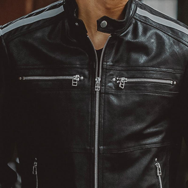 Angelo Ricci™ Genuine Leather Bikers Jacket