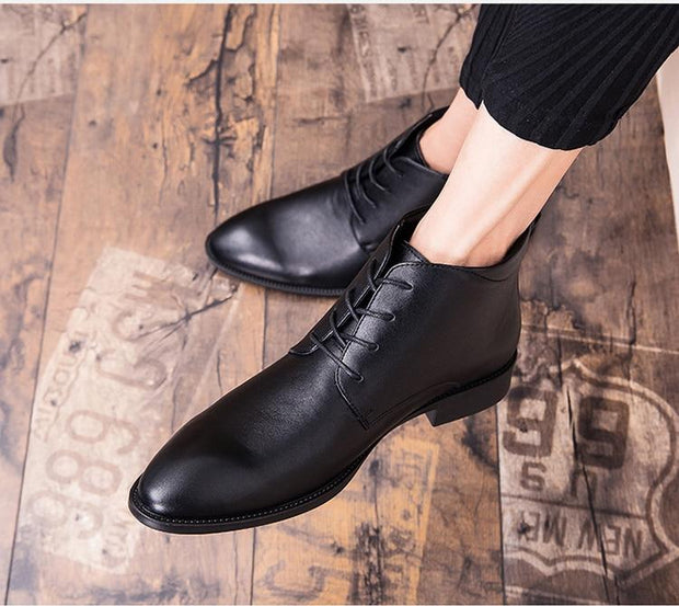 Angelo Ricci™ Elegant Business Toe Leather Boots