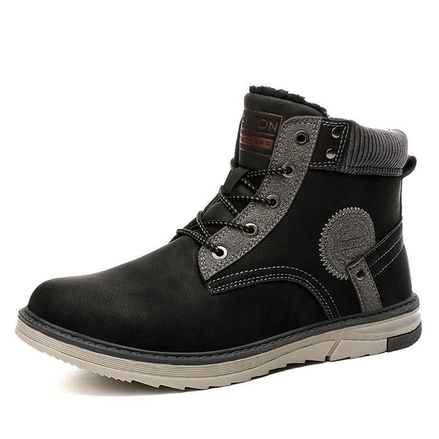 Angelo Ricci™ Retro Style Leather Martin Men Snow Boots