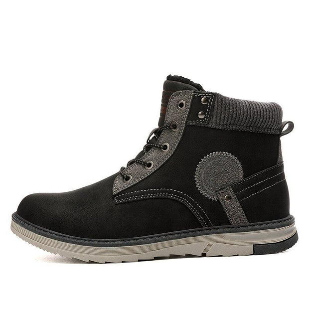 Angelo Ricci™ Retro Style Leather Martin Men Snow Boots