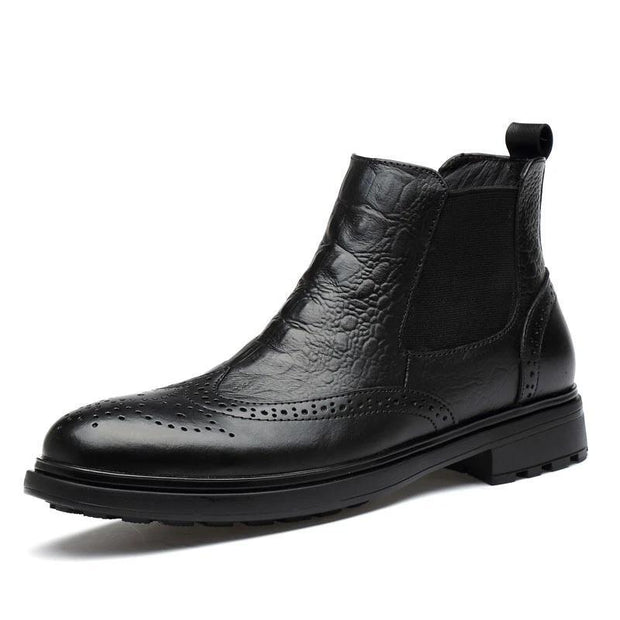 Angelo Ricci™ Alligator Design Chelsea Boots