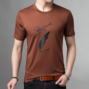 Angelo Ricci™ Casual Print O Neck Short Sleeve T-Shirt