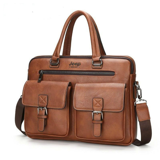 Angelo Ricci™ Men's Luxury Leather Business Briefcase